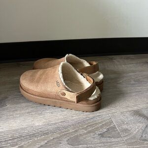 UGG Tan Shearling Lined Clogs